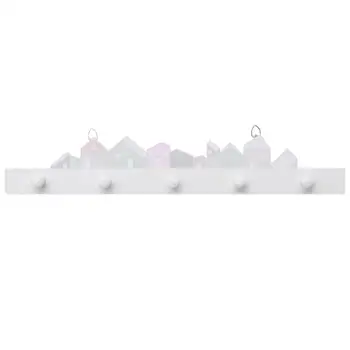 

1Pc Wooden Punch Free Storage Rack Hook Practical Hanging Hooks Wooden Wall Hanger Storage Shelf for Kitchen Home Door