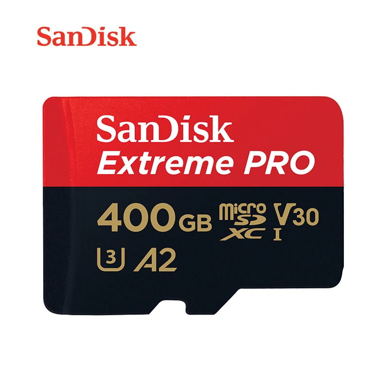 Карта памяти SanDisk Extreme PRO, 170 МБ, 64 ГБ, 128 ГБ, 256 ГБ, 400 ГБ, MicroSD карта A2 C10 U3 V30, microSDXC, UHS-I, TF карта, бесплатный адаптер