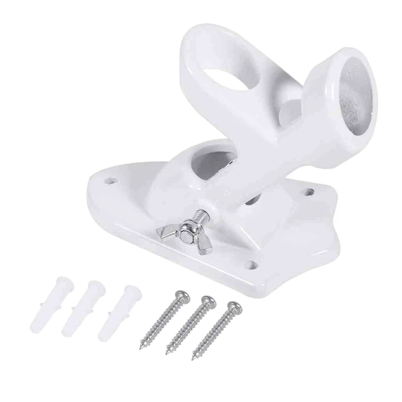

Flagpole Wall Mount Flag Pole Holder Base Aluminum Alloy Multipurpose Bracket THJ99