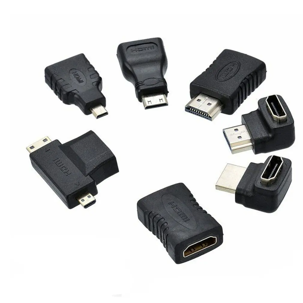 7 шт. 2 в 1 HDMI адаптер Комплект Высокое качество мини микро удлинитель Конвертер