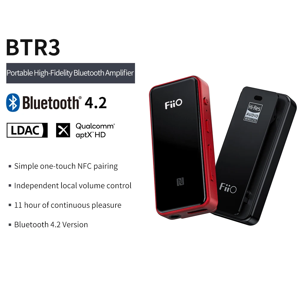 FiiO BTR3 csr8675 USB DAC/bluetooth приемник aptXLL/aptXHD/LDAC для телефонов iphone/Android/ПК|Наушники и