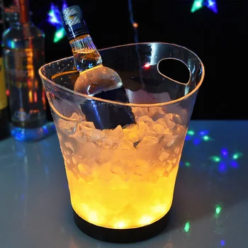 

Hot LED Ice Bucket 5L Wine Cooler Colors Changing Champagne Wine Bucket for Party Home Bar PLD
