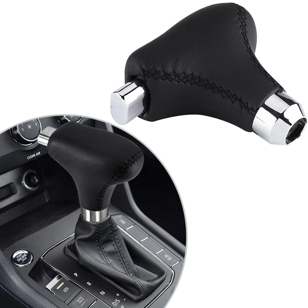 

Universal Shift knob Hand-Stitched PU Leather Gear Shift Knob Cover with 4 adapters universal fit for automatic transmission