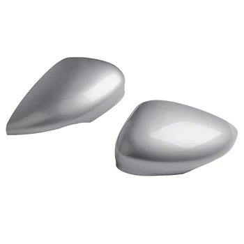 

1 Pair Left/Right Silver Rearview Side View Mirror Replacement Cover Cap Case Shell for Ford for Fiesta Mk7 2008 2009 2010 2011