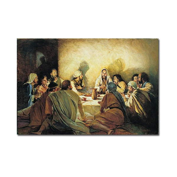 XINQI Classical Posters and Prints Jesus in the Last Dinner on Wall Art pictures Canvas Painting for Living Room Home Decoration - Цвет: XQ-238