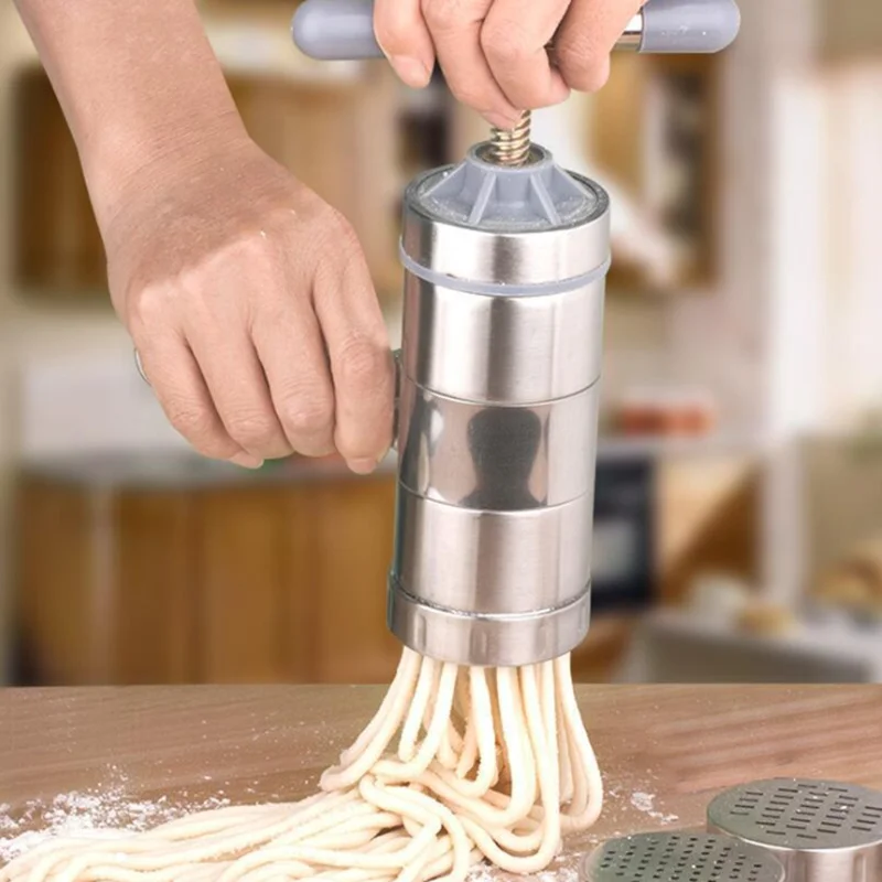 Portable Mini Manual 7 Pasta Maker Making Machine Stainless Steel 3 Types