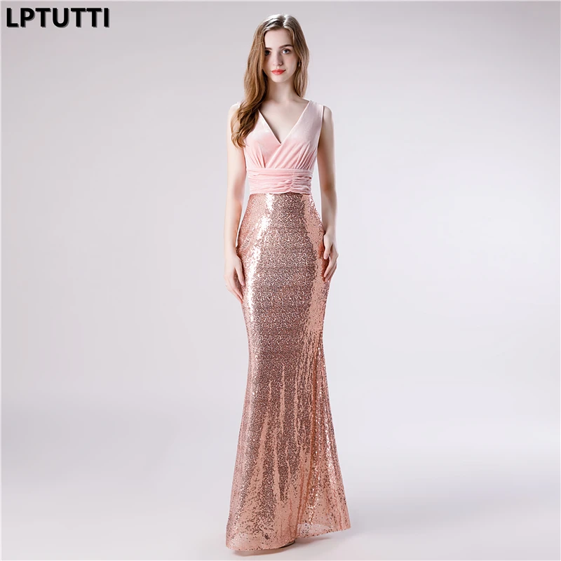 

LPTUTTI Sequin New For Women Elegant Date Ceremony Party Prom Gown Formal Gala Events Luxury Long Evening Dresses