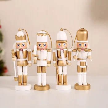 

1 Set Of Walnut Soldier Decor Christmas Wood Decor Walnut Soldier Decor For Desk Christmas Decorations Wooden Nutcracker