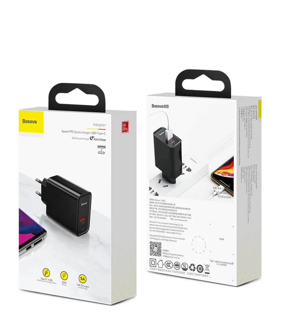 Универсальное зарядное устройство для мобильного телефона Quick Charge 3,0 USB PD зарядное устройство для iPhone samsung huawei xiaomi 5 Быстрая зарядка настенная розетка