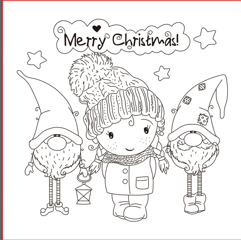 

10x10 Cute little girl Transparent Clear Stamps for Scrapbooking for DIY Card Making Cutting Crafts Stencil
