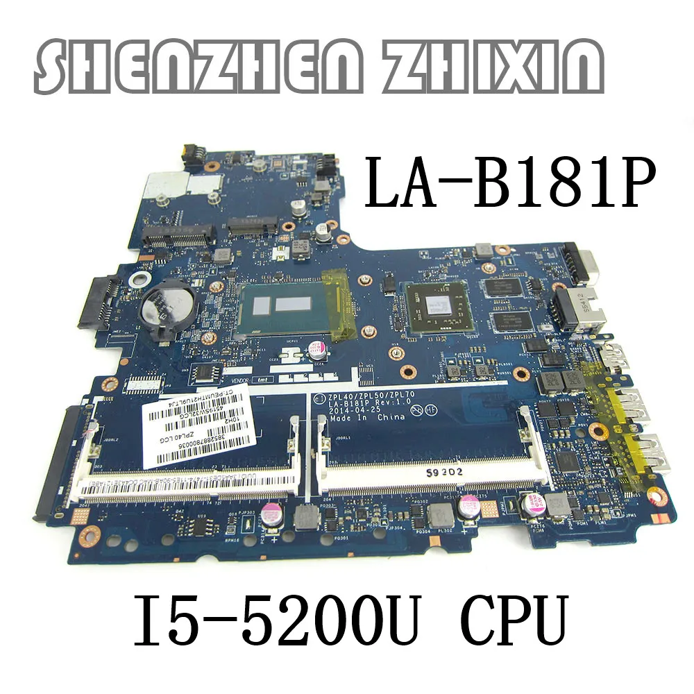 LA-B181P для HP Probook 450 G2 440 материнская плата ноутбука с процессором I5-5200U 799558-501 799558-601
