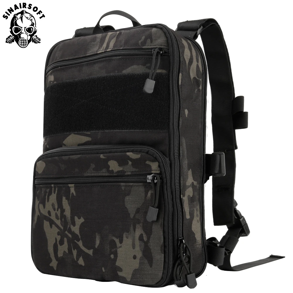 

Tactical Hydration Backpack Flatpack D3 Carrier Molle Pouch Airsoft Military Gear Multipurpose Vest Assault Softback Travel Bag