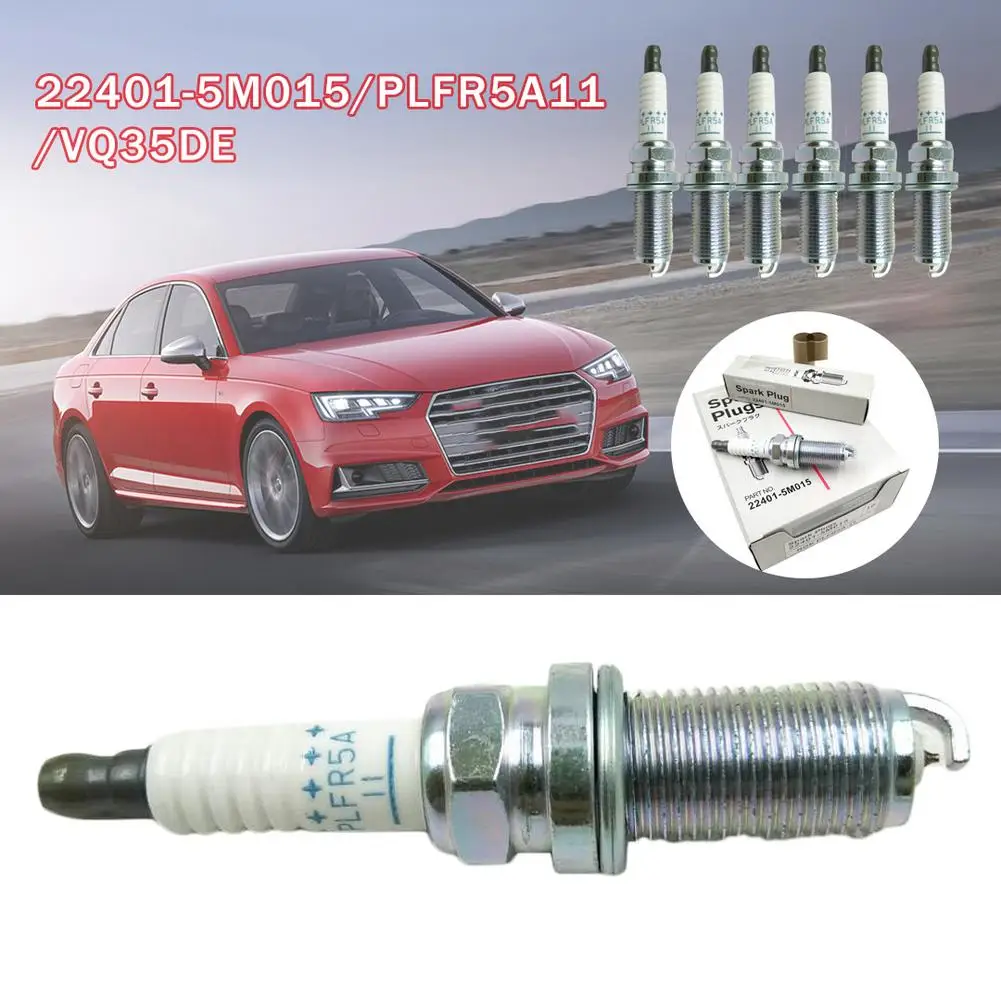 6 шт Платиновые Свечи зажигания для Nissan, Infiniti Suzuki 22401-5M015 PLFR5A-11 инфракрасный Платиновые Свечи Зажигания