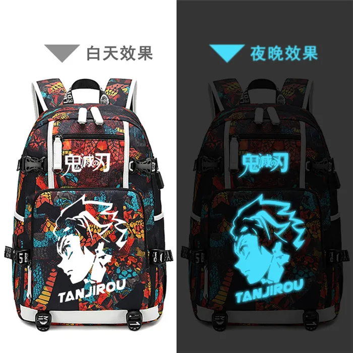 15 Demon Slayer: Kimetsu no Yaiba женский рюкзак аниме Bookbag нейлоновые школьные сумки большой дорожный рюкзак унисекс рюкзак для ноутбука - Цвет: 15