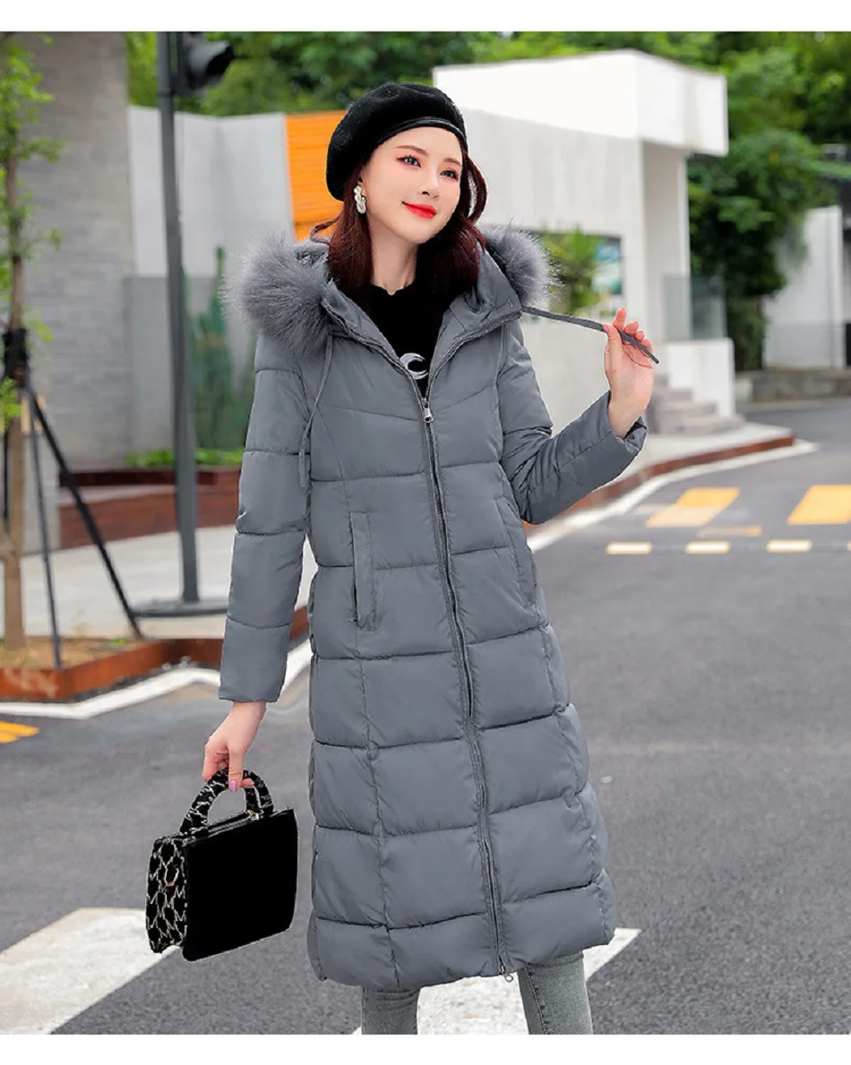 winter jacket women 2021 New parka Female Women Winter Coat Thickening Cotton Outwear Faux fox fur casacos de inverno feminino black parka