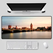 Mairuige Big Ben pattern mouse pad, beautiful scenery, large size rubber non-slip durable keyboard pad