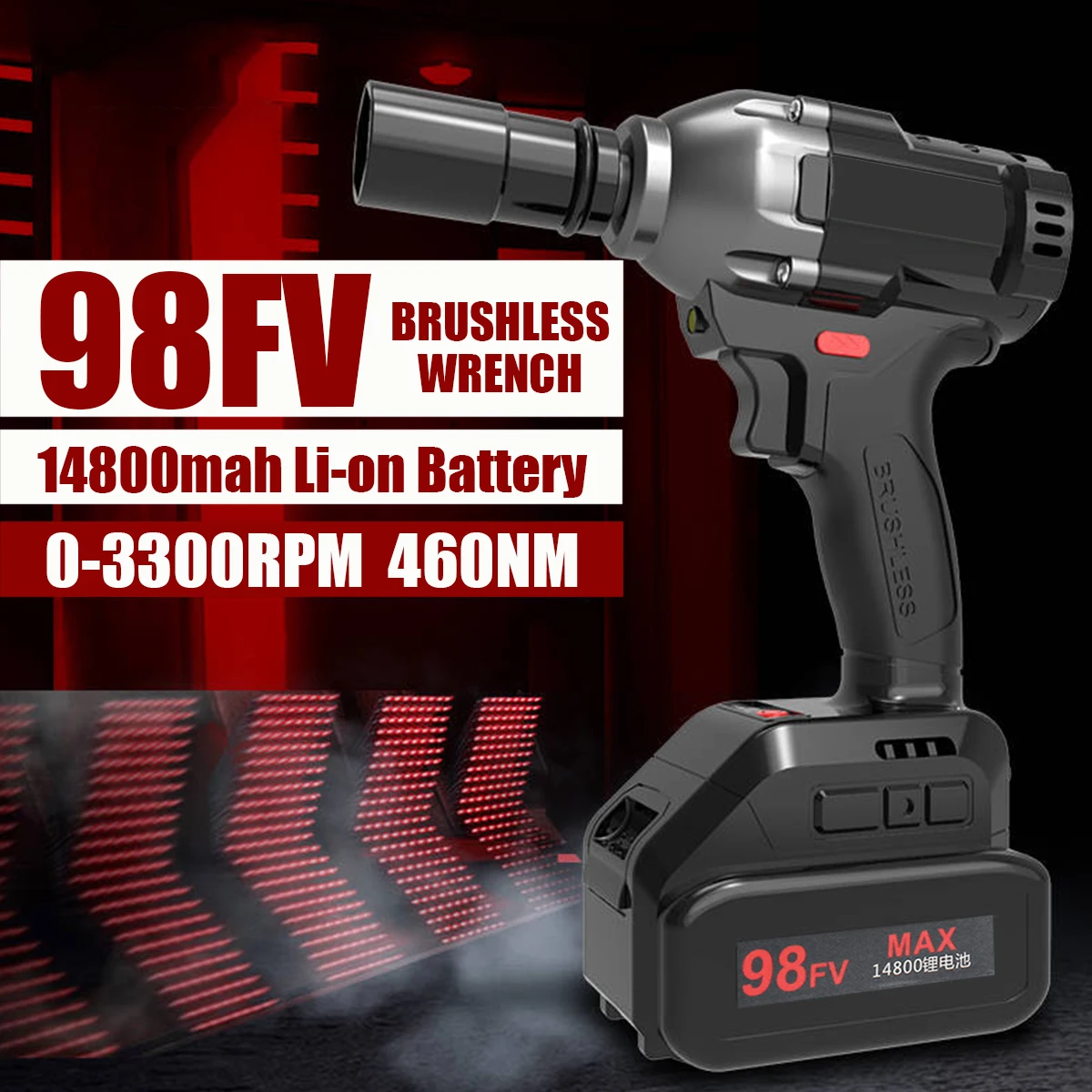 98VF Беспроводная электрическая отвертка ударная головка для дрели 1/2 ''перезаряжаемая литиевая батарея для ремонта автомобильных шин