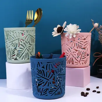

Nordic Hollow Makeup Brush Pencil Pen Holder Cylinder Stationery Storage Organizer Container Office School Supplies