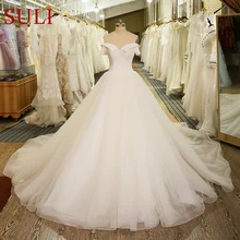 SL-5030 образец принцессы свадебное платье бальное платье с корсетом короткий рукав дешевое свадебное платье сделано в Китае