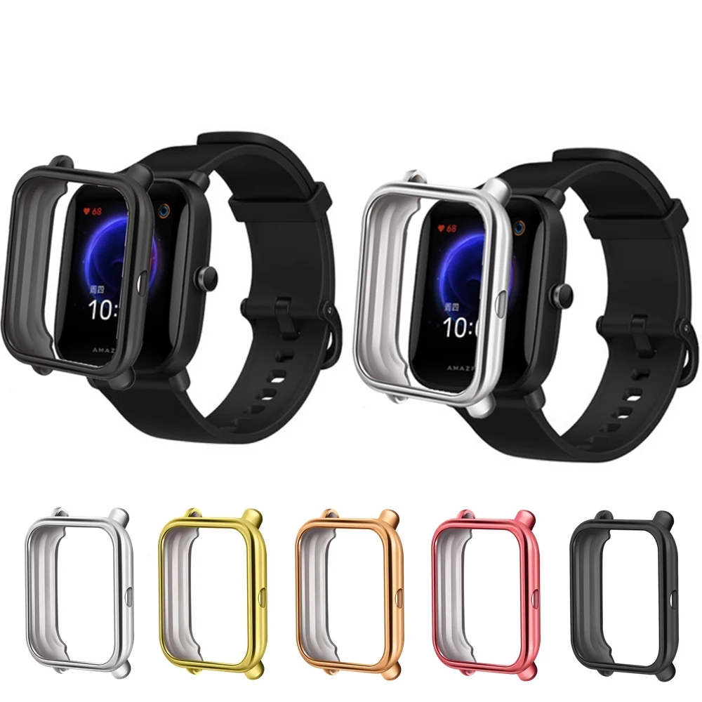 

Plating TPU Protector Cove For Xiaomi Huami Amazfit GTS 2 Mini / Bip U/S/Pro Smart Watch Protective Case Full Coverage Shell