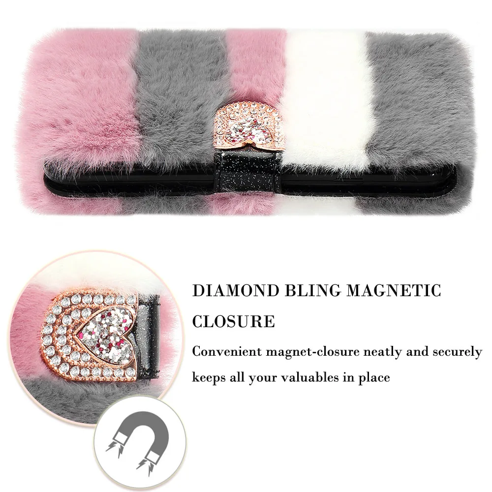  LLZ.COQUE Wallet Stand Flip Phone Case for Samsung Note 9 10 5G S10 S10e S9 S8 S7 Plus Edge Magneti
