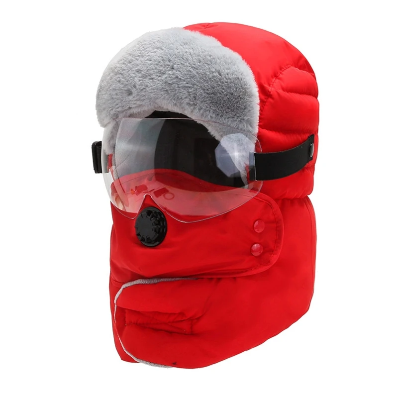 2021 neue Unisex Warme Winter Hut Männer Frauen Dicke Warme Maske Neck Schal