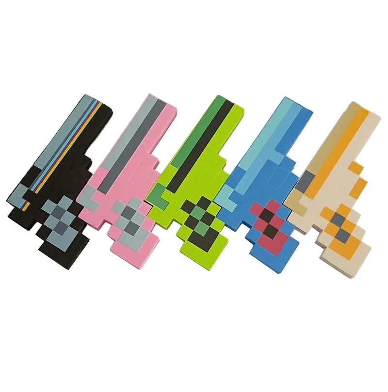 Minecrafted-pistola de juguete de espuma Eva, modelo de pistola de diamante, juguetes de modelo de EVA, regalo de cumpleaños para niños