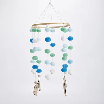 

Felt Outdoor Wind Chimes With Ball Room Decor String Pendant Home Decoration Crafts Photography Props