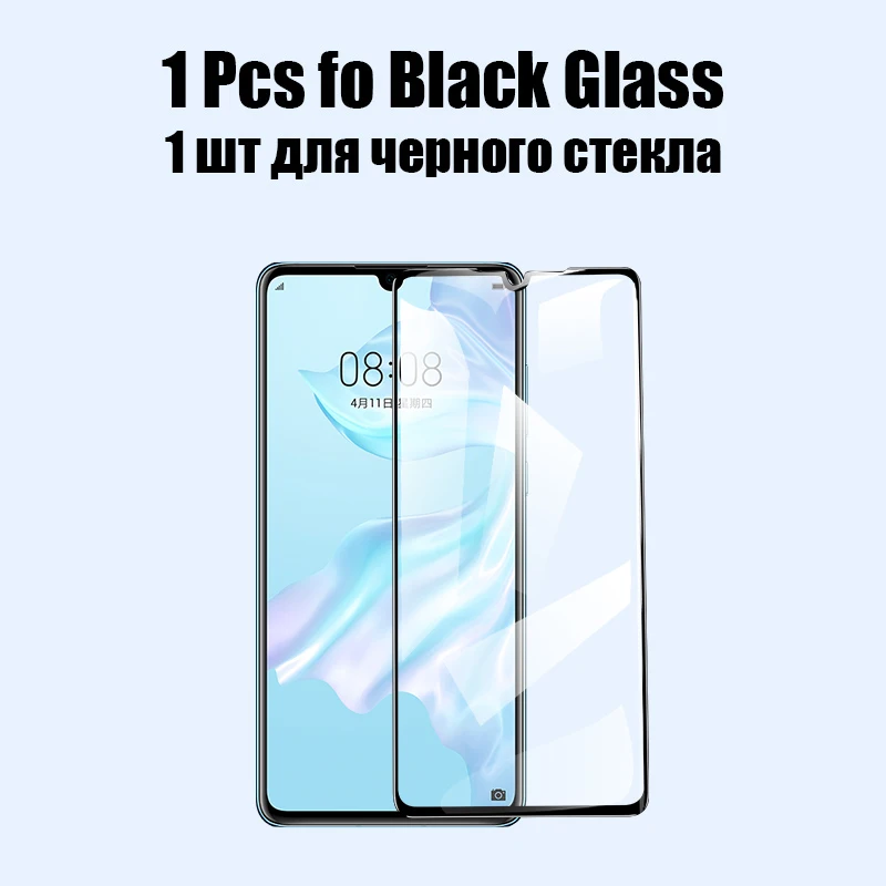 2 в 1 стекло для камеры и закаленное стекло для huawei P20 P30 Lite Защита экрана для huawei mate 20 30 Pro Psmart стекло - Цвет: 1 Pcs of Black Glass