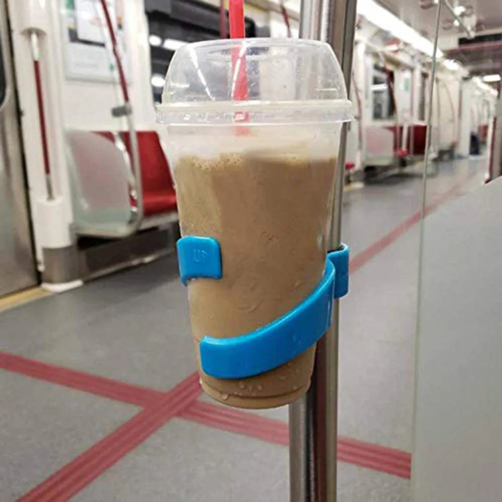 Портативный автомобильный держатель чайной чашки для кофе, молока, бутылки, напитки, клип, автобус метро, мотоцикл