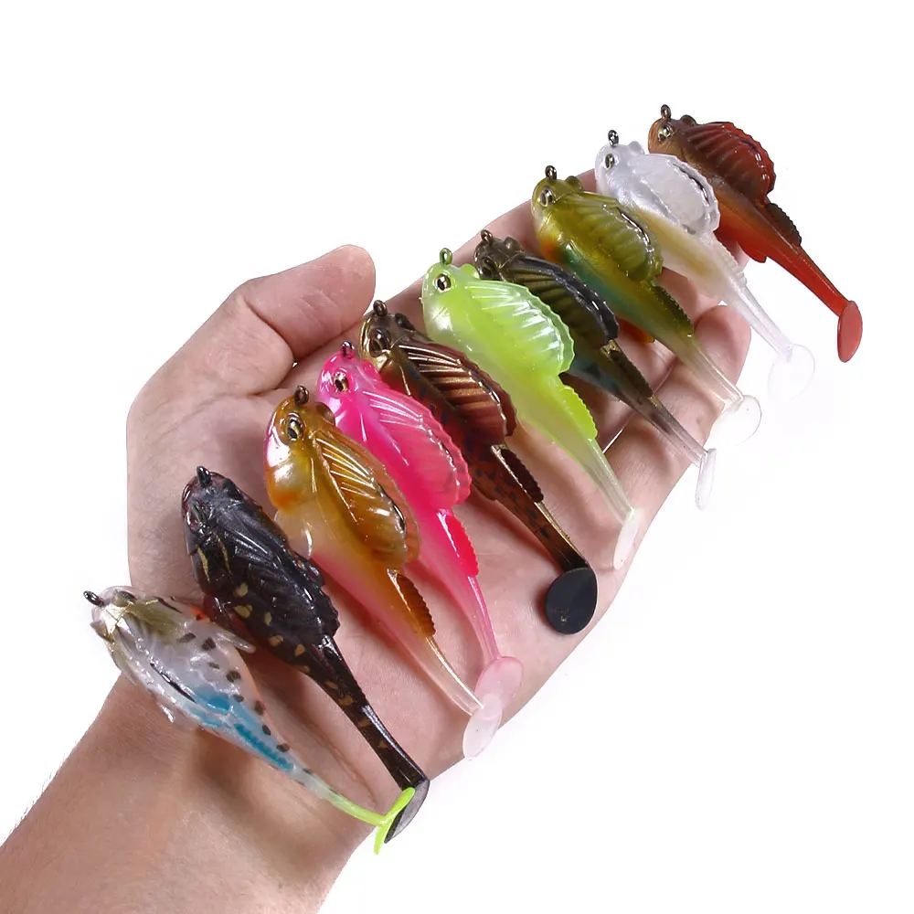 

HENGJIA 1pcs 7cm 14g Soft Swimbait Jig Dark Sleeper Bass Perch Bass Fishing Lure and Bait Paddle Tail jigs