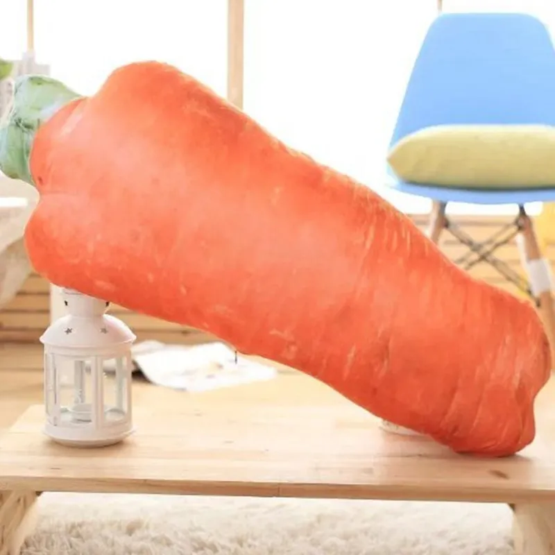 Carrot Брокколи зелень капуста Горькая тыква сельдерей картофель Чили морковь креативный завод Подушка плюшевая овощи детская игрушка, подарок - Цвет: Carrot
