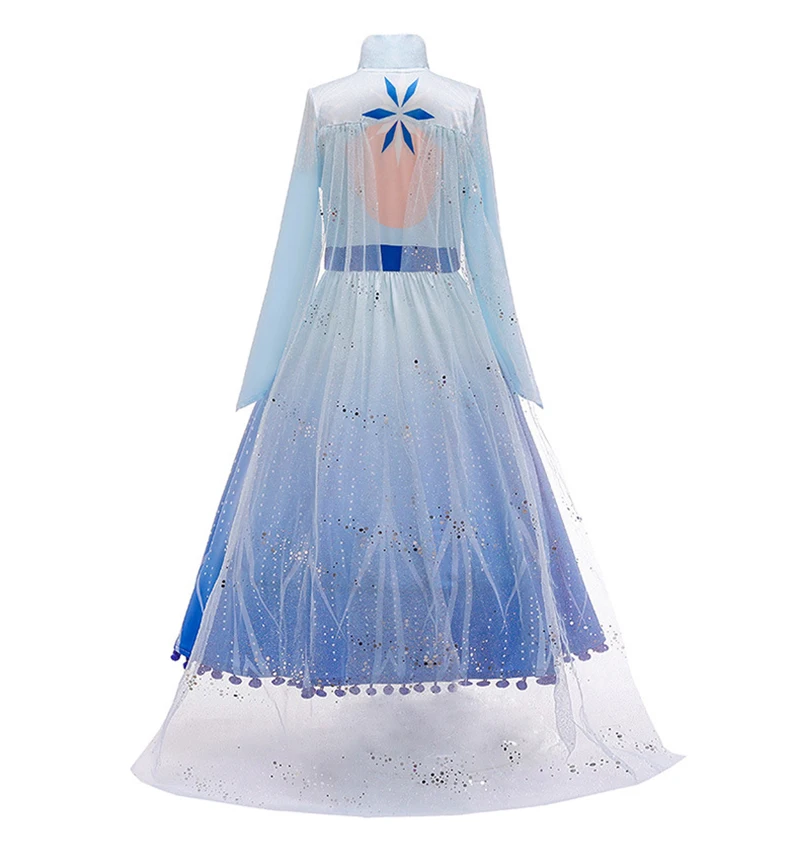 Snow Queen 2 Cosplay Elsa Anna Girls Dress Summer Casual Mesh Princess Dress Party Performance Costume 4-12 Years Kids Dresses
