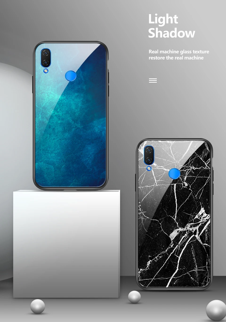 Противоударный Роскошный чехол для телефона из закаленного стекла для huawei Nova 3i/P Smart+ для huawei P Smart модный защитный чехол