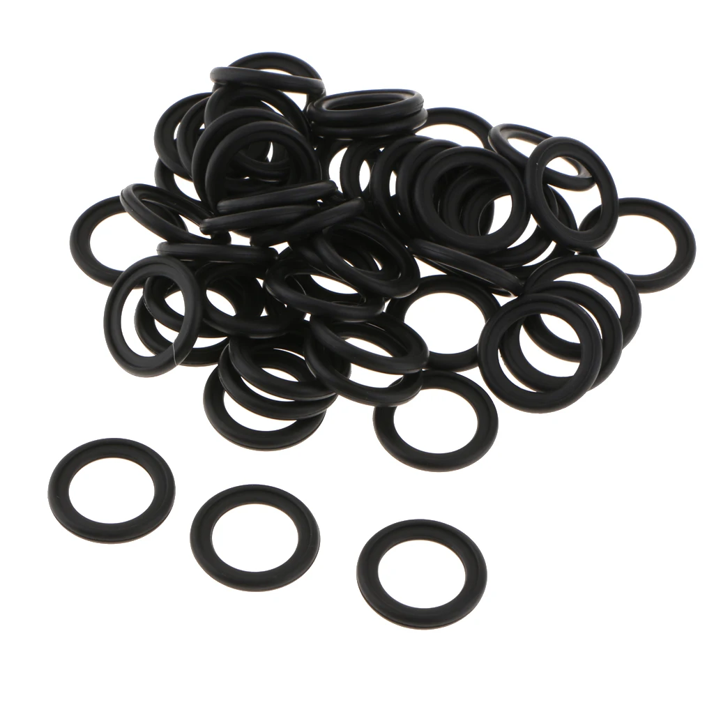 50PCS M14 Rubber Oil Crush Washers/Drain Plug Gaskets Compatible with Ford F75Z-6734-AA
