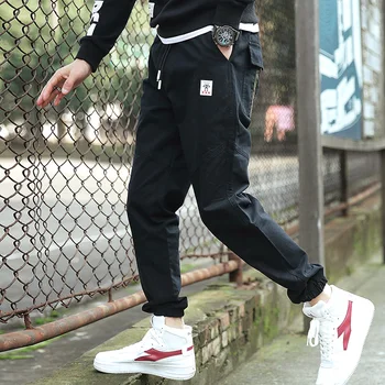 

Men cargo pants plus size 2020 new spring and autumn pockets cotton male ankle-length pants teenager boys 5XL 6XL 7XL n75