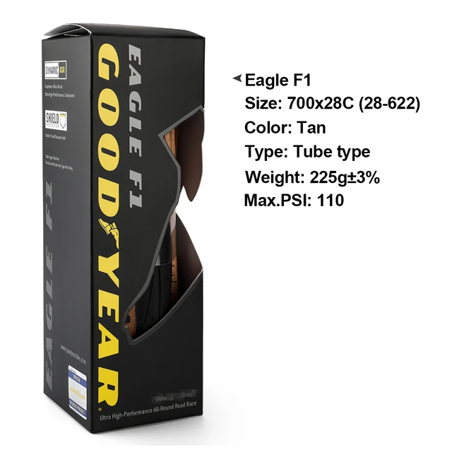 GoodYear Eagle F1 700x28c 28-622 Road//Race Bike Tube-Type Foldable Clincher Tyre