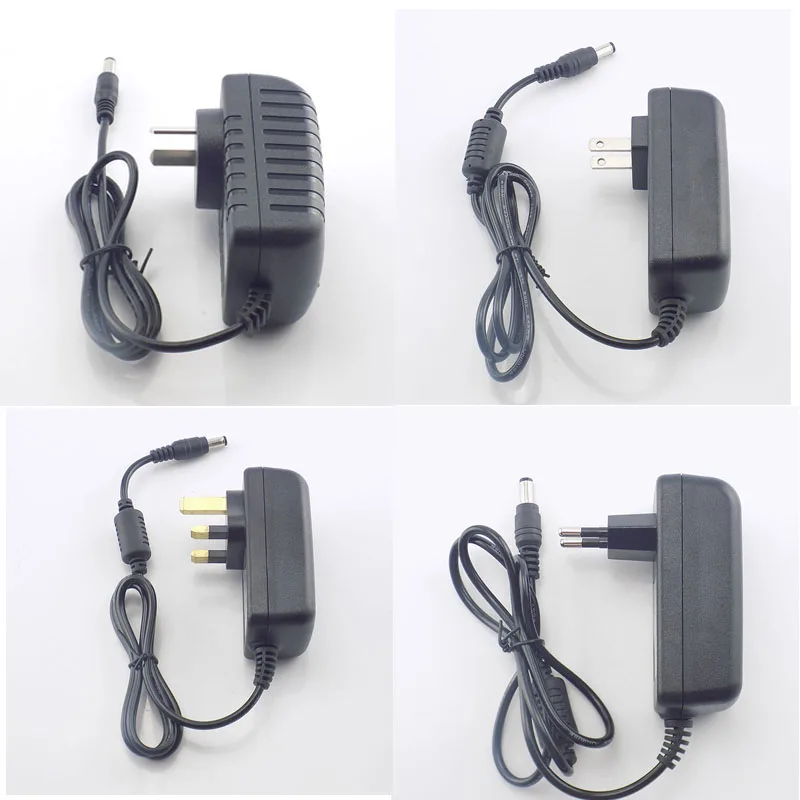 12 В 2A 2000mA AC DC 5,5X2,5 мм адаптер питания зарядное устройство вилка 100-240 в EU/US/AU/UK Зарядка для светодиодной ленты cctv K8