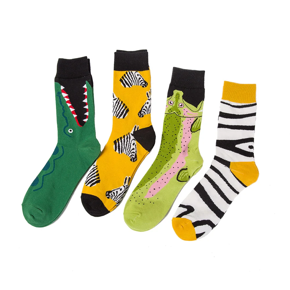 Харадзюку счастливые короткие носки мужские забавные Аватар чёсаный хлопок