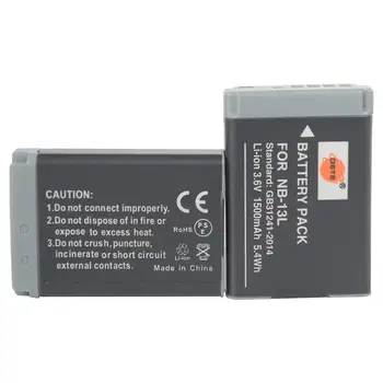 

DSTE 2x NB-13L Replacement Li-ion Battery for Canon PowerShot G5X G7X G9X G7 X Mark II G9X Mark II SX620 HS SX720 HS SX730 HS