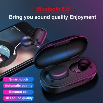 

A6x Wireless Bluetooth 5.0 Earphone TWS Touch Invisible Headset Stereo Music Sport 45/280mah Battery Noise Reduction For xiaomi