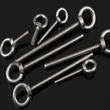 HQ EB01 Extended Long Eye Bolt 30-300MM Stainless Steel 304 DIN580 Metric Thread M3-M12 Lifting Eyebolt
