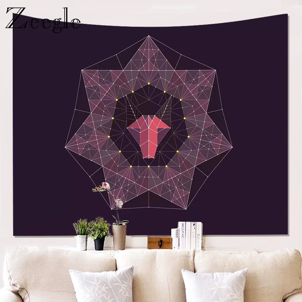 Zeegle Creative Tapestry Wall Hanging Polyester Beach Blanket Bedroom Account Kitchen Tablecloth Carpet Home Decor Tapestry