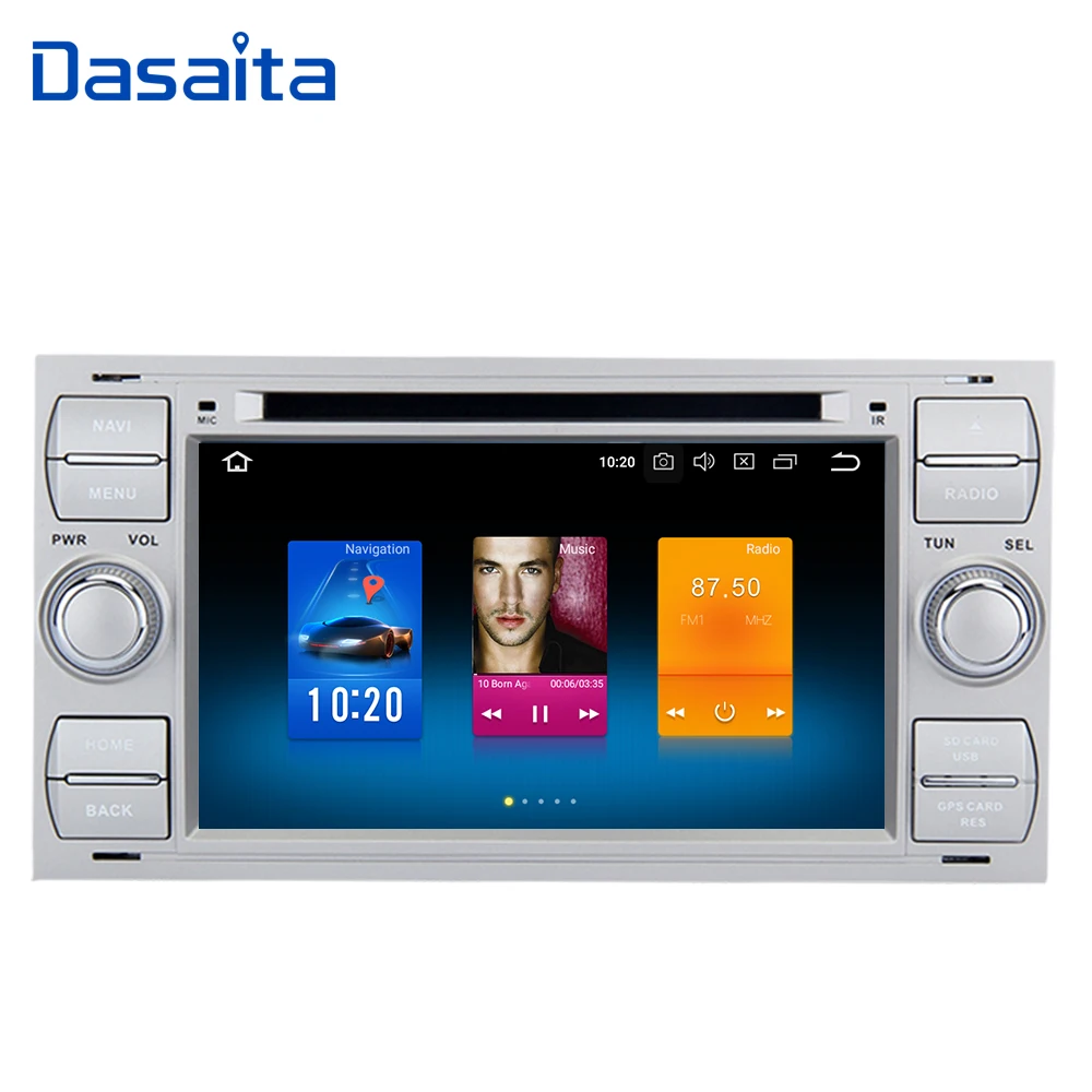 

Dasaita 7" TouchScreen 2 din Android 9.0 Car DVD Player for Ford Focus 2 Kuga Fiesta Mondeo 2003 2004 2005 2006 2007 GPS Radio