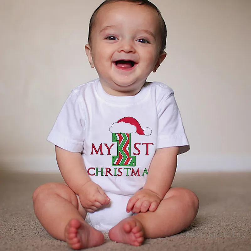My First Christmas/детские комбинезоны летняя одежда для новорожденных от 0 до 24 месяцев комбинезон для маленьких мальчиков и девочек Летняя Детская верхняя одежда