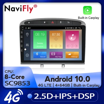 

NaviFly Android 10.0 IPS screen CAR radio GPS For PEUGEOT 308 408 308W audio player navigation stereo multimedia head unit