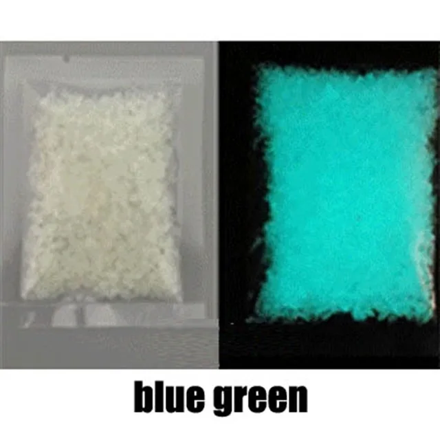 BlueGreen Светящийся аквариум с песком, флуоресцентные частицы, украшение сада, дорожка, свадьба, вечеринка, маленький гравий, свечение, Прямая поставка - Цвет: BlueGreen