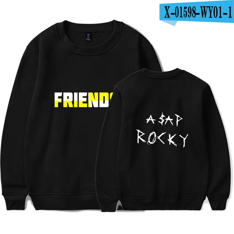ASAP ROCKY толстовки осенние модные толстовки Большие размеры, для мужчин теплое флисовое пальто мужские брендовые хип хоп оптом Топы - Цвет: black