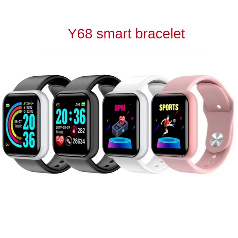 Y68 Smart Watch Men Wristwatches Smartwatch Electronic Clock Fitness Monitor Men Gift Reloj inteligente for Huawei Relogio SB001