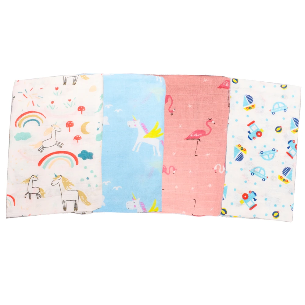 Swaddle Blanket Unicorn Muslin-Wrap Mantas-De-Bebes Newborn Girls Stroller Baby Photography